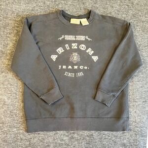 Vintage 90s Arizona Jean Co. Crewneck Sweatshirt Gray Embroidered Graphic Sz M